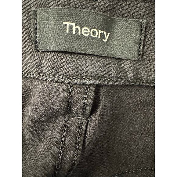 Theory Men's Black Stretch Twill Straight leg Pants Size 36 - Picture 3 of 7
